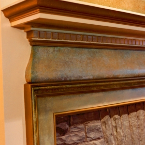 fireplace detail private residence