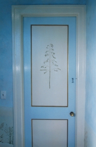 indigenous plant mural door